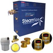 STEAMSPA Royal 12 KW Bath Generator with Auto Drain in Polished Gold RY1200GD-A